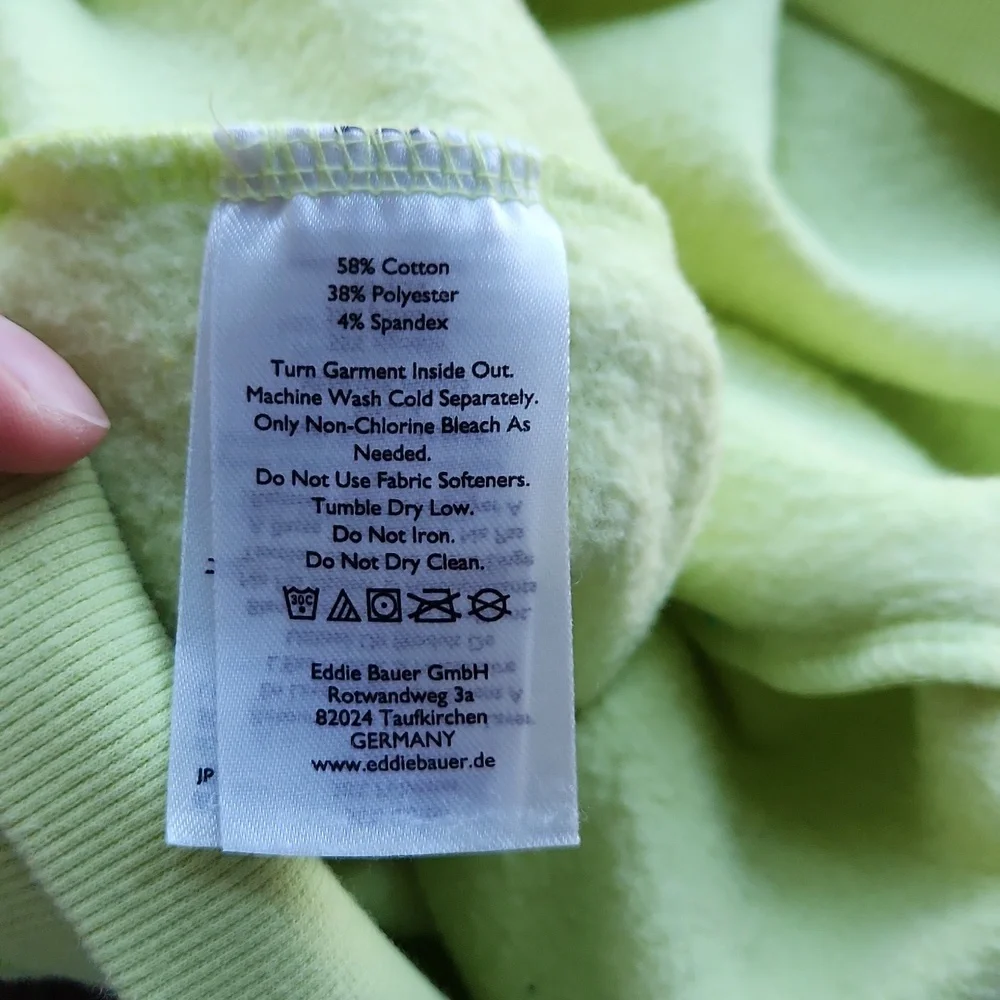 Eddie Bauer Light Green Crewneck Sweatshirt Size Medium - Picture 5 of 5
